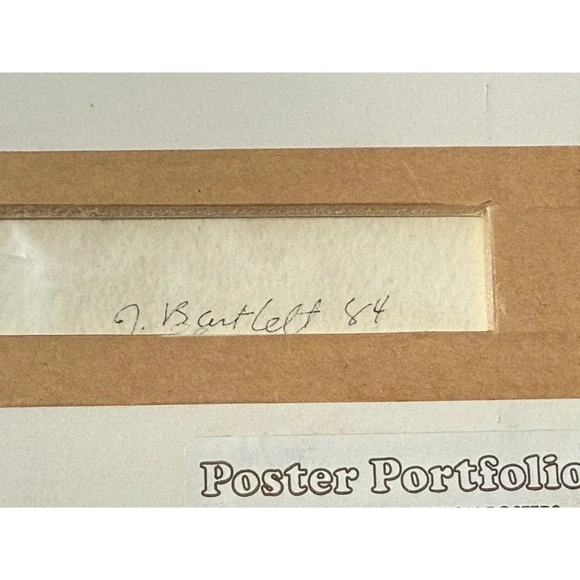 Vintage Pen Sketch‎ Bartlett 1984 FramedLandscape Art Signed Wall Decor